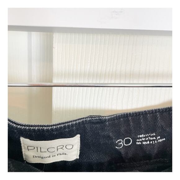 Anthropologie Pilcro The Skipper Washed Black Wide Leg Crop Jeans - Picture 8 of 10